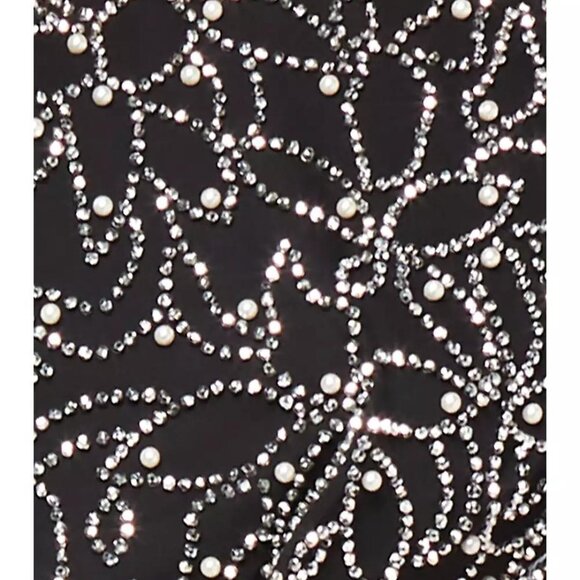 MSK Women's Boat-Neck Embellished-Cape Jersey-Knit Gown Black - Picture 5 of 5